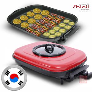 국산 대형 다이아몬드코팅 전기팬 명절 부침 요리 잔치팬 전기후라이팬 전기그릴 전기프라이팬