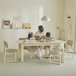 치히로 원목 포세린 세라믹 낮은식탁 6인세트 (벤치형)