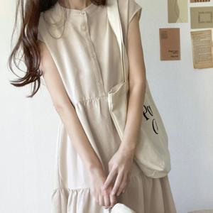베이지 여름 바캉스 반팔 클래식 롱 여름원피스 롱원피스 여성원피스 휴양지원피스