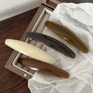 4컬러 헤어핀 에나멜 머리 고정 패션소품 베이직 무지 헤어집게핀 머리집게 바나나핀