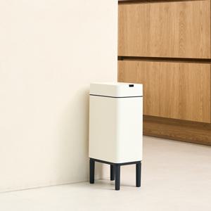 높아서 더 편한 센서 사각 휴지통 10L 스노우