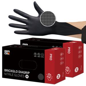 브릭글로 다이아그립 프로 질긴 작업용 니트릴장갑 50매 x2팩