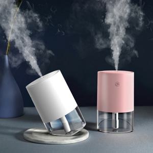 미니가습기 USB 차량용가습기 충전용 무드등 무선가습기 저소음 휴대용 충전식