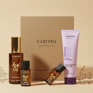 [기프트박스] 딥 리페어 헤어 케어 세트/아사이오일&익스트림리페어마스크 선물세트 + 쇼핑백