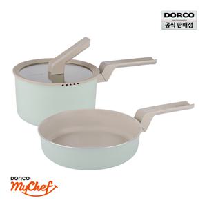 마린 민트 IH 인덕션 세라믹 프라이팬+냄비 2종세트[팬20+편수20]