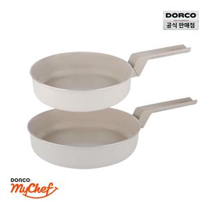 마린 베이지 IH 인덕션 세라믹 프라이팬2종 세트[팬20+팬26]
