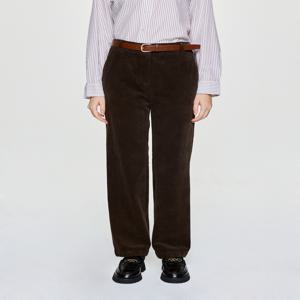 헤지스 여성 [[25FW]] HSPA5D902W3 [시즌오프][아이코닉] 스트레이트 코듀로이 팬츠 다크브라운