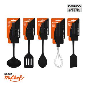 도루코 헤리콘 실리콘 5종세트 [국자+뒤지개+요리스푼+거품기+스페출라]