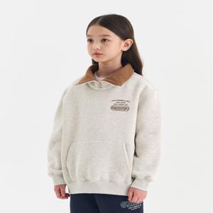 [정가 69000원]기모 반집업 맨투맨 (오트밀) OD254IZM05_OTM