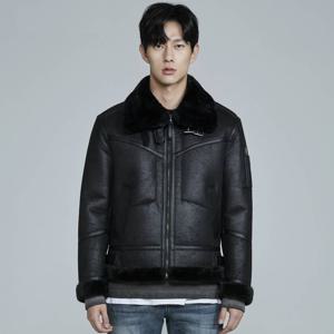 남성 하이넥 빈티지 무스탕(B224LI010P)