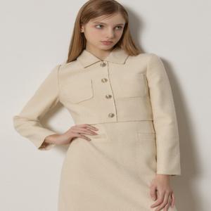 (LIST)] 플란넬 포멀 버튼 포인트 원피스 (택가격:368000원)