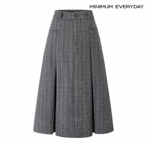 정상가:99,000원 ㅣ 에브리데이]헤링본 스트라이프 A라인 롱 스커트 (EB4WH022D)