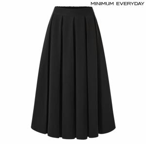 정상가:79,000원 ㅣ  에브리데이]클래식 플리츠 뒷 밴딩 미디 스커트 (EB4WH026D)