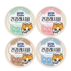 뉴트리플랜 건강레시피 90g x 24캔 4종 모음 고양이캔 고양이간식