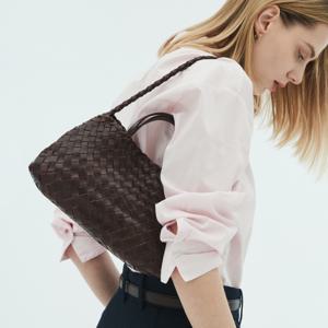 [리퍼브][정상가 173,000원] 4Colors_핸드메이드 레더 위빙 토트 백 l B07