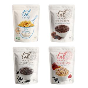 톨스토리 유기농 시리얼 4종(콘푸레이크1,코코아볼1,통곡물1,포시즌1)
