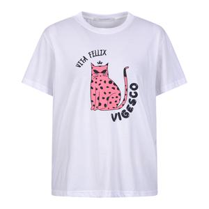 캣 프린팅 코튼 반팔 티셔츠_DZ4ME058