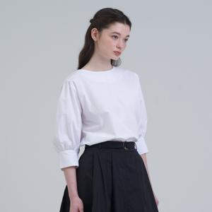 라운드넥 소매 벌룬 블라우스_DW4MB708