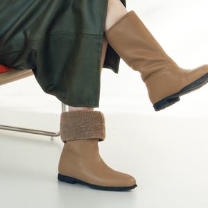 [리퍼브][정상가 168,000원] KM139 핸드메이드 하이브리드 램시어링 미들부츠 2way I 2Type