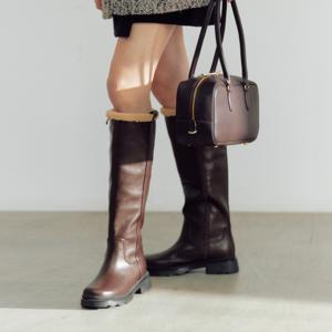 [리퍼브][정상가 169,000원] 2Colors_핸드메이드 켈리 램 시어링 롱 부츠 l KM019-S