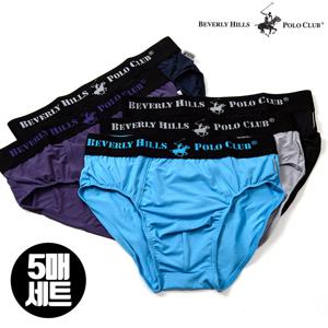 [비버리힐즈폴로클럽] 남성 삼각팬티 BPD-0104 브리프 5매 세트