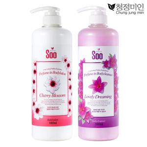 퍼퓸 체리블라썸 바디로션 1000ml+러블리드리밍 바디워시 1000ml
