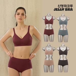 신영와코루 젤리브라 26신상 젤리와이어 브라팬티 후크형 4세트