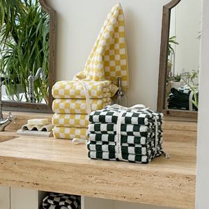 테리스페셜 체커 200g 호텔수건 5장 리본선물포장 수건 타올 타월 호텔수건 호텔타올 호텔타월 세면타올 세면수건 샤워타올