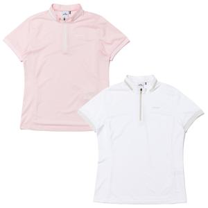 POP 와플 여성 기능성 반팔 짚업 티셔츠 DWM23281