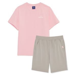 POP ON 키즈 공용 반팔티 반바지 세트 JUM25M92