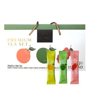 [제주담움] 과실차 스틱 3종 선물세트 한라봉차/청귤차/오미자차   각25g x 10포