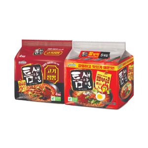 틈새라면 고기짬뽕 120g 4봉 + 틈새라면 빨계떡 120g 5봉