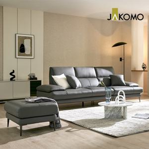 베스티 3.5인 천연면피 소가죽 소파+스툴+쿠션1개