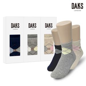 양말 숙녀 3족 선물세트 면단목 아가일 26411