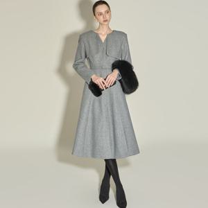 D5427 벨트 세트 케이프 원피스