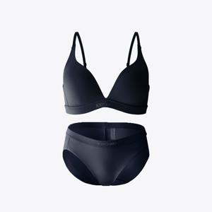 아쿠아엑스 노와이어 브라 팬티 세트_네이비