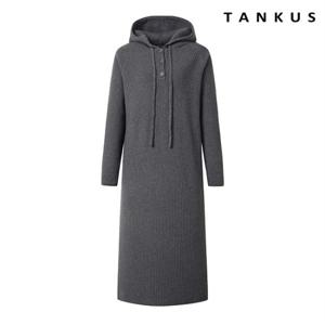 정상가:99,000 | 루즈핏 골지 후디 니트 롱원피스 (TW4OP011L0)