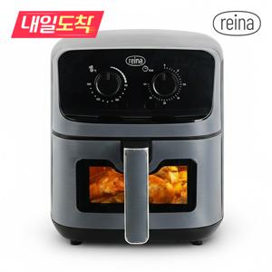 [내일도착] REINA 글라스 에어프라이어 4.2L 대용량 바스켓 투명창 RAF-B9235