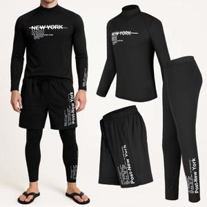 남성용 빅사이즈 수영복 래쉬가드 세트