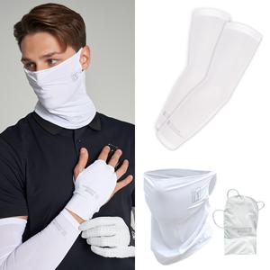 [PGA 투어] 자외선 차단 마스크+팔토시+손등토시 3종세트 / 얼굴가리개 야외활동 골프 등산 스포츠마스크