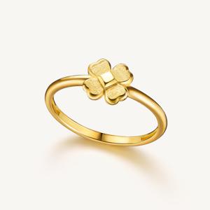 미니 크로버 반지 24K 순금 2.4g