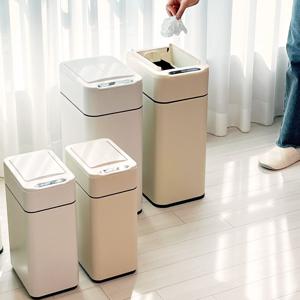 [살림세트] 10L+20L 냄새차단 스마트 자동센서휴지통 날개형