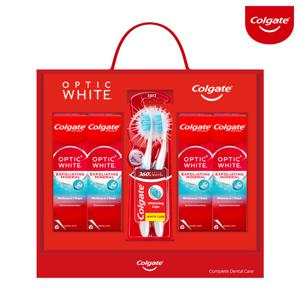 미백 화이트닝 충치 불소 옵틱화이트 엑스폴리에이팅 치약 칫솔 선물세트