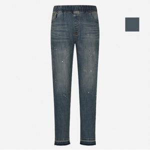 공용 기모 밴딩 테이퍼드 데님팬츠 (NQI686)