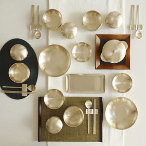 방짜유기 차림 4인 반상기세트+원형플레이트21