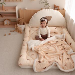 모달 아기 토퍼 겨울 이불 세트 (요 토퍼+다우니퍼 블랭킷L+베개)