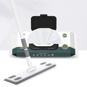 파워클린 밀대+밀대판+베이킹소다 캡형 물걸레 청소포(특대형) 25매