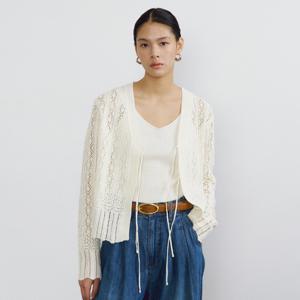 [최초가 139,000원]가렛 레이스업 크로쉐 가디건