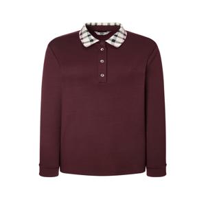 닥스 여성 [[24FW]] WKTS4D901D2 [가격인하][스테디셀러][울] 버건디 체크 배색 로고자수 긴소매