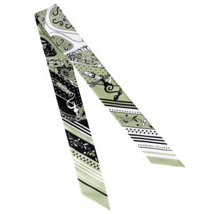 [무료배송/당일출고] 스카프 트윌리 실크 Festival des Amazones twilly 올리브/블랙